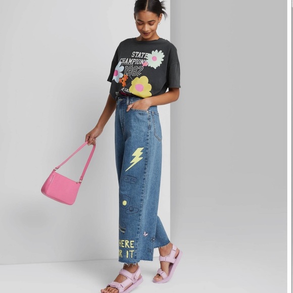 Wild label graffiti wide leg NWT size 18w - Picture 1 of 3